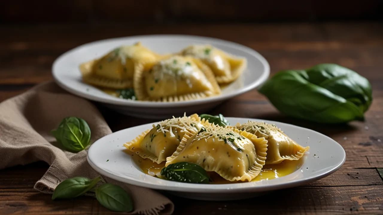 Ravioli ze szpinakiem i mozzarellą: Lekki obiad pełen smaku