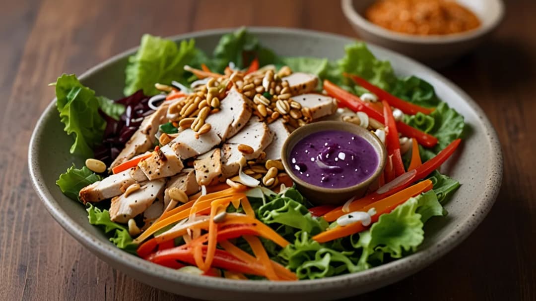 Sałatka tajska z kurczakiem: Egzotyczny, smaczny lunch w prostych krokach