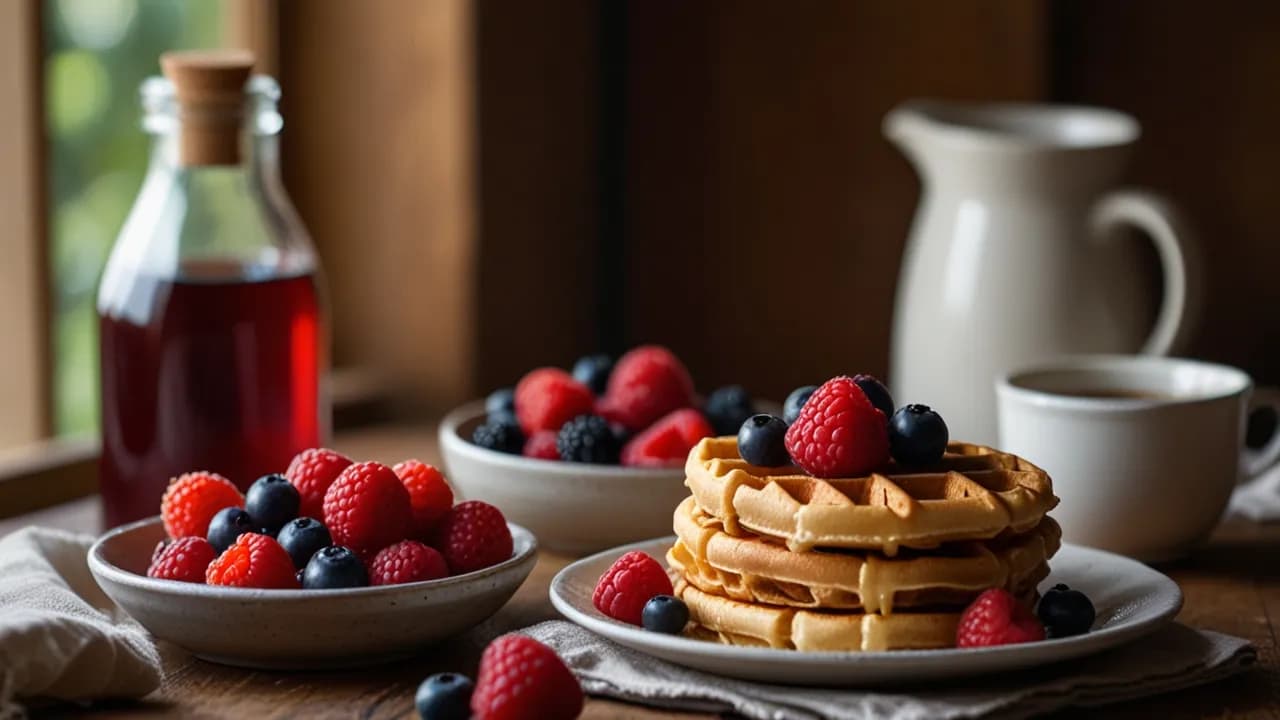 Gofry z mąki migdałowej: Keto śniadanie na pyszny dzień pełen energii