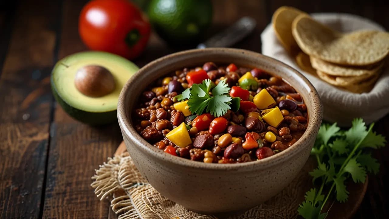 Chili con carne z soczewicą: Wegańska wersja klasycznego dania