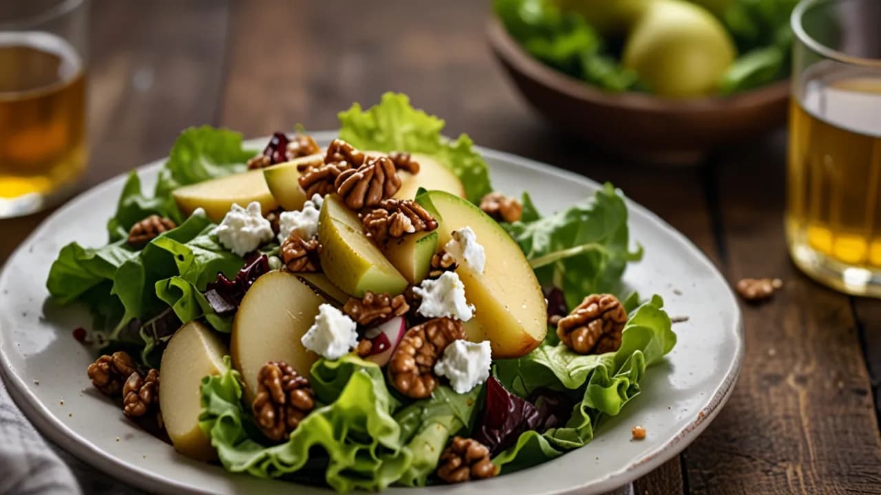 Sałatka z kozim serem i gruszką: Lekkie danie idealne na każdą porę