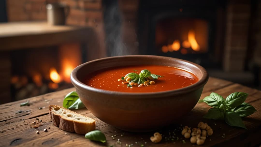 Zupa pomidorowa z ciecierzycą: Zupa, która rozgrzeje Cię w zimne dni