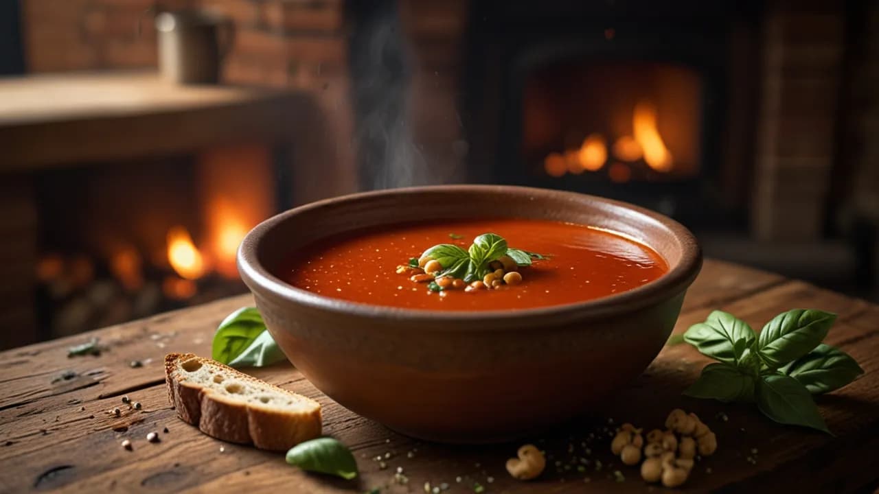 Zupa pomidorowa z ciecierzycą: Zupa, która rozgrzeje Cię w zimne dni