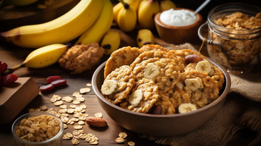 Ciastka owsiane z bananem - przepis, domowe, zdrowe