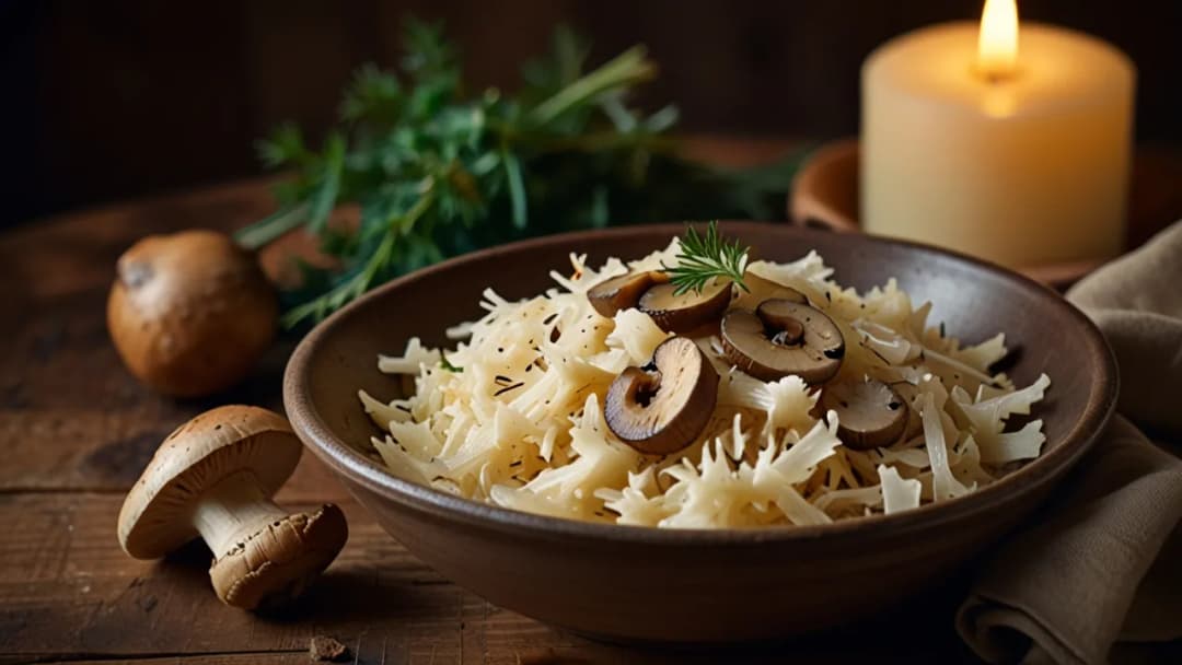 Kapusta z grzybami leśnymi: Aromatyczne danie, które zachwyci smakoszy