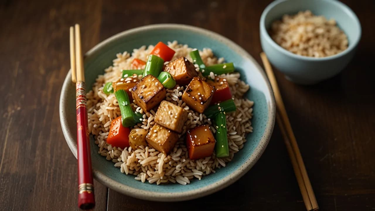 Ryż z warzywami i tofu: Zdrowa potrawa, którą możesz jeść codziennie