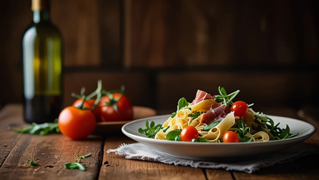 Makaron z rukolą i szynką parmeńską: Smakowite danie na każdy dzień