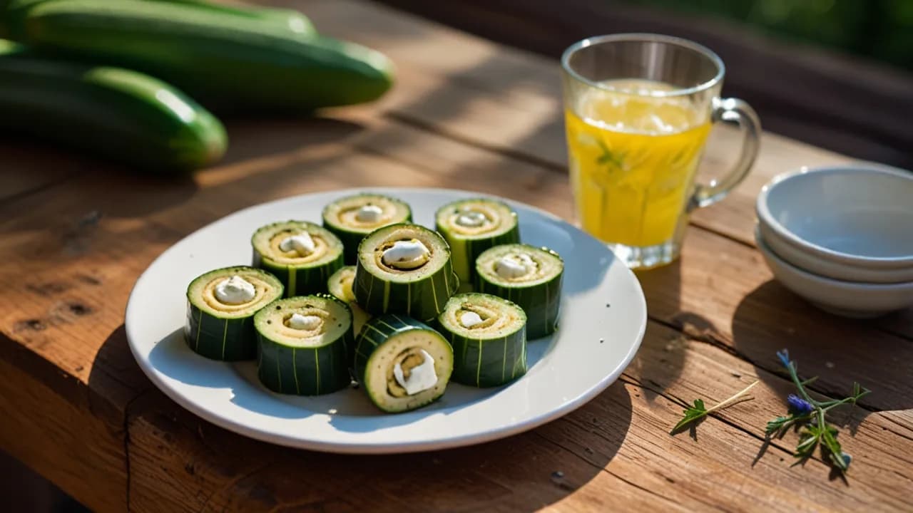 Roladki z cukinii z serem feta: Lekka przekąska na letnie dni