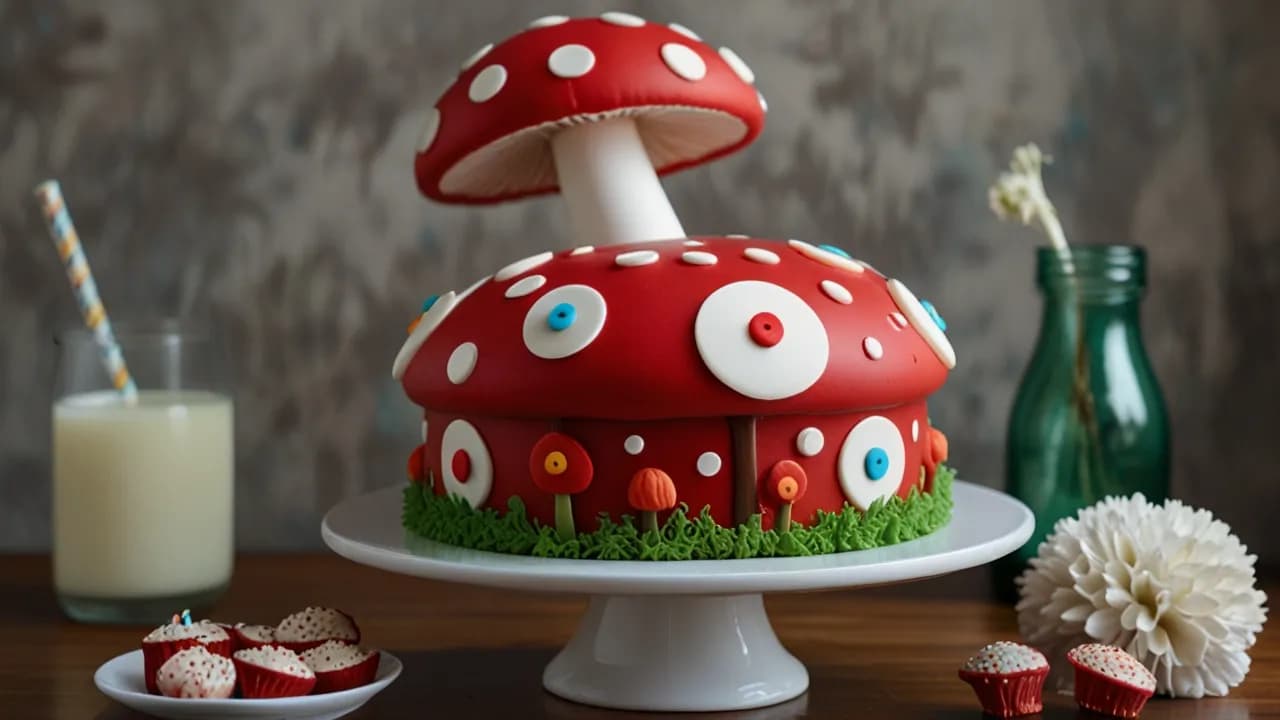 Tort grzyb: Oryginalny pomysł na urodzinowy tort dla dzieci